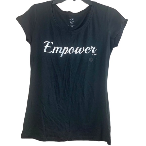 SzS NY & C Empower Shirt Top NWT Black - Picture 2 of 4